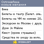 My Wishlist - ostroverhova