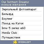 My Wishlist - ours_hottest_dreams