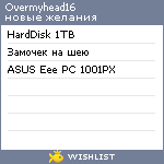 My Wishlist - overmyhead16