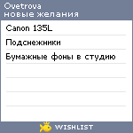 My Wishlist - ovetrova