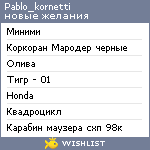 My Wishlist - pablo_kornetti