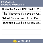 My Wishlist - panda1606