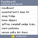 My Wishlist - pandabear48