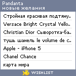 My Wishlist - pandanta