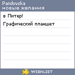 My Wishlist - pandovska