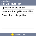 My Wishlist - panidora