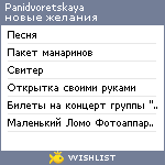 My Wishlist - panidvoretskaya