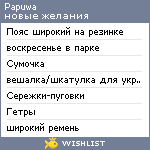 My Wishlist - papuwa