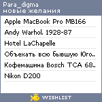 My Wishlist - para_digma