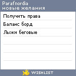 My Wishlist - parafnordia