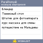 My Wishlist - parakhonyak