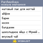 My Wishlist - parchevskaya