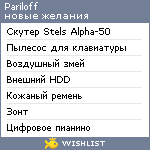 My Wishlist - pariloff