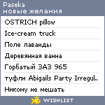 My Wishlist - paseka