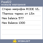 My Wishlist - pavel22