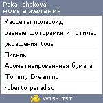 My Wishlist - peka_chekova