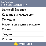 My Wishlist - pepewka