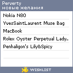 My Wishlist - perverty