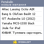 My Wishlist - petekelin