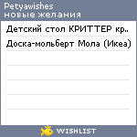 My Wishlist - petyawishes