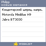 My Wishlist - phagapov