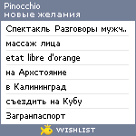 My Wishlist - pinocchio