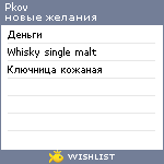 My Wishlist - pkov