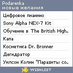 My Wishlist - podarenka