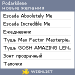 My Wishlist - podarkilene