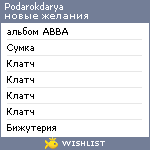 My Wishlist - podarokdarya