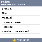 My Wishlist - podlizza
