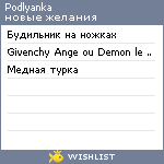 My Wishlist - podlyanka