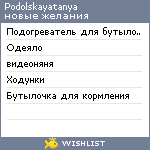 My Wishlist - podolskayatanya