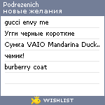 My Wishlist - podrezenich