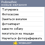 My Wishlist - podsnezhnic