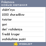 My Wishlist - poleznova