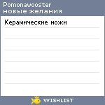 My Wishlist - pomonawooster