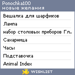 My Wishlist - ponochka100