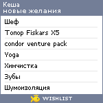 My Wishlist - povrubu