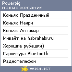 My Wishlist - powerpig