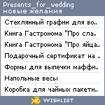 My Wishlist - presents_for_wedding