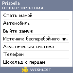 My Wishlist - priapella