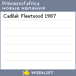 My Wishlist - princessofafrica