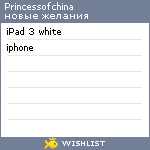 My Wishlist - princessofchina