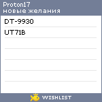 My Wishlist - proton17