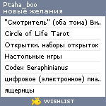 My Wishlist - ptaha_boo