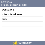 My Wishlist - ptaszka