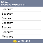 My Wishlist - raavel