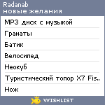 My Wishlist - radanab