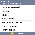 My Wishlist - radio_yunna